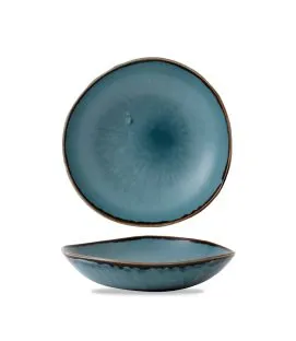 Assiette creuse rond bleu porcelaine vitrifiée Ø 26,4 cm Harvest Dudson