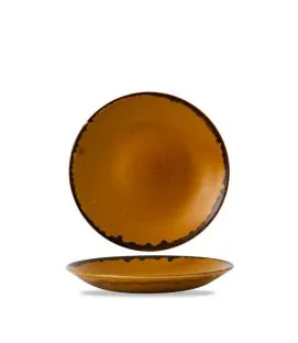Assiette creuse rond marron porcelaine vitrifiée Ø 25,6 cm Harvest Dudson