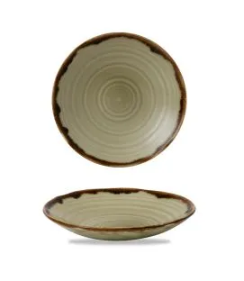 Assiette creuse organique beige porcelaine vitrifiée Ø 25 cm Harvest Dudson