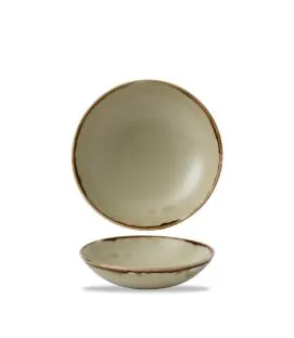 Assiette coupe creuse rond beige porcelaine vitrifiée Ø 18,2 cm Harvest Dudson