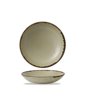 Assiette coupe creuse rond beige porcelaine vitrifiée Ø 24,8 cm Harvest Dudson
