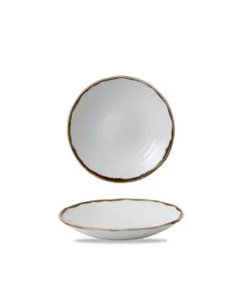 Assiette creuse organique blanc porcelaine vitrifiée Ø 14,2 cm Harvest Dudson