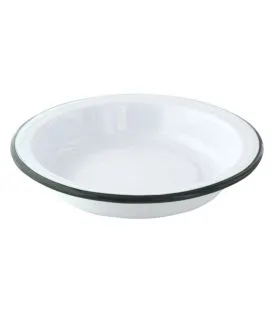 Assiette creuse rond blanc acier émaillé Ø 20 cm 20 cm
