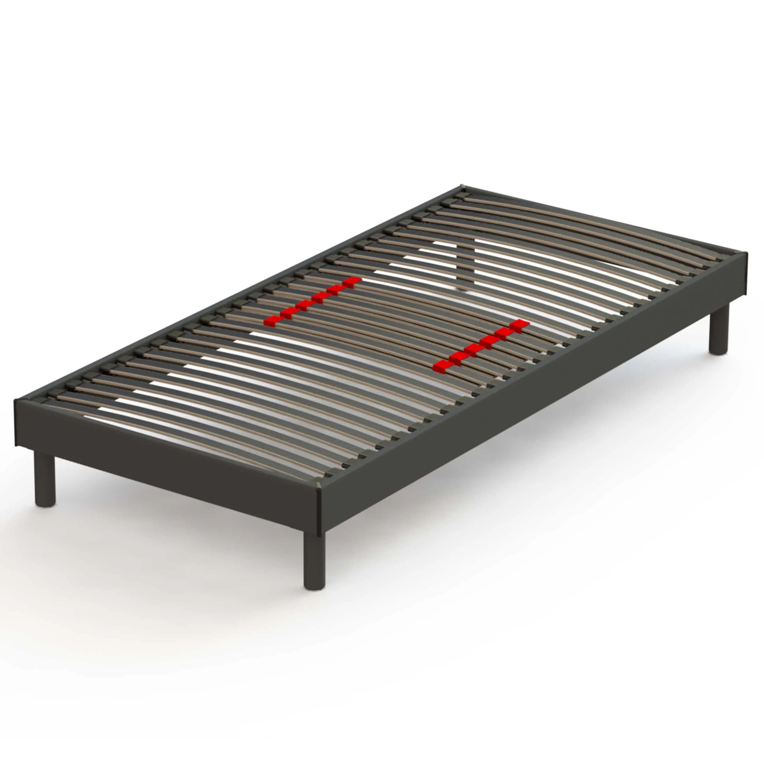 Cadre de lit Senne 28 lattes 90x200 - anthracite