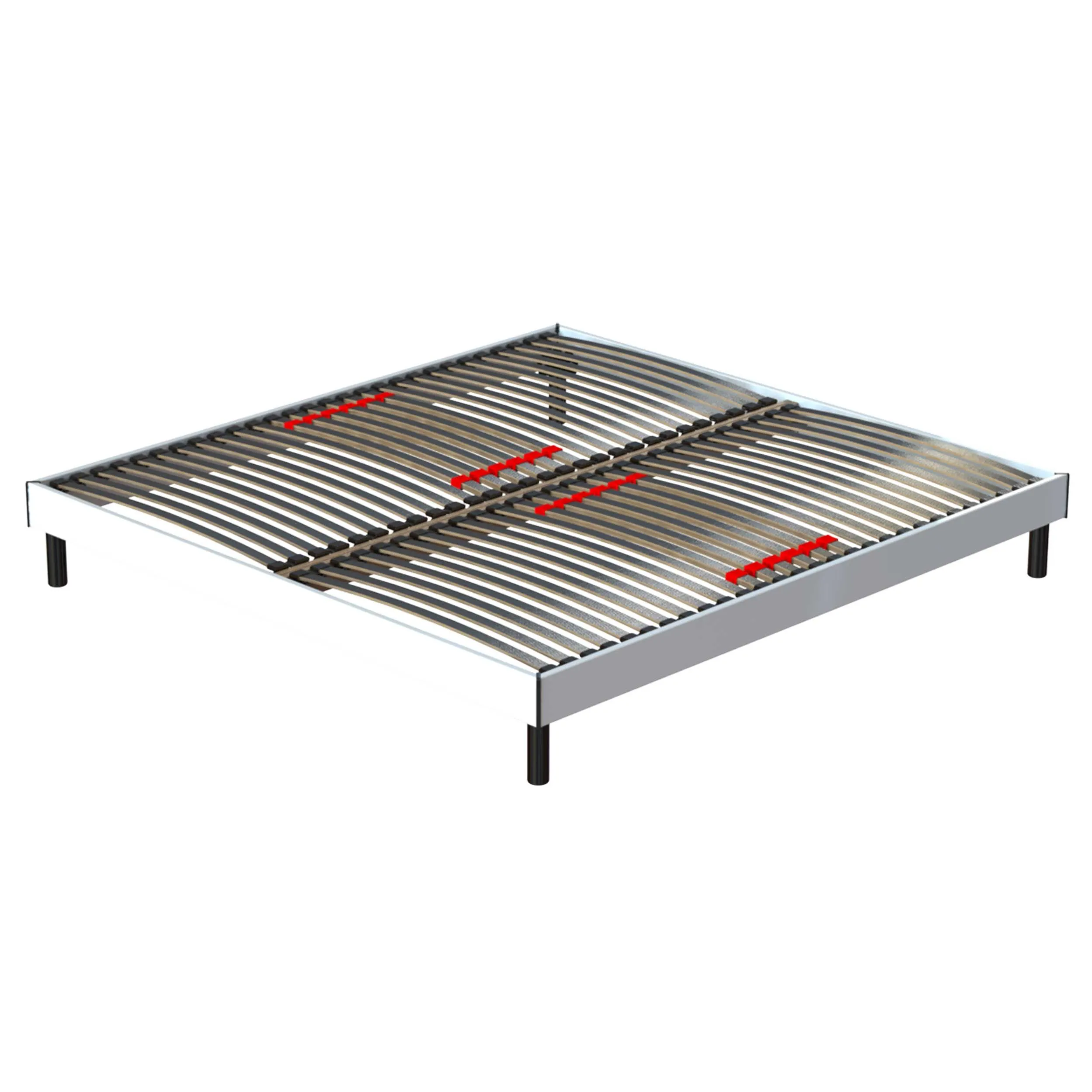 Cadre de lit Senne 28 lattes 140x200 - blanc