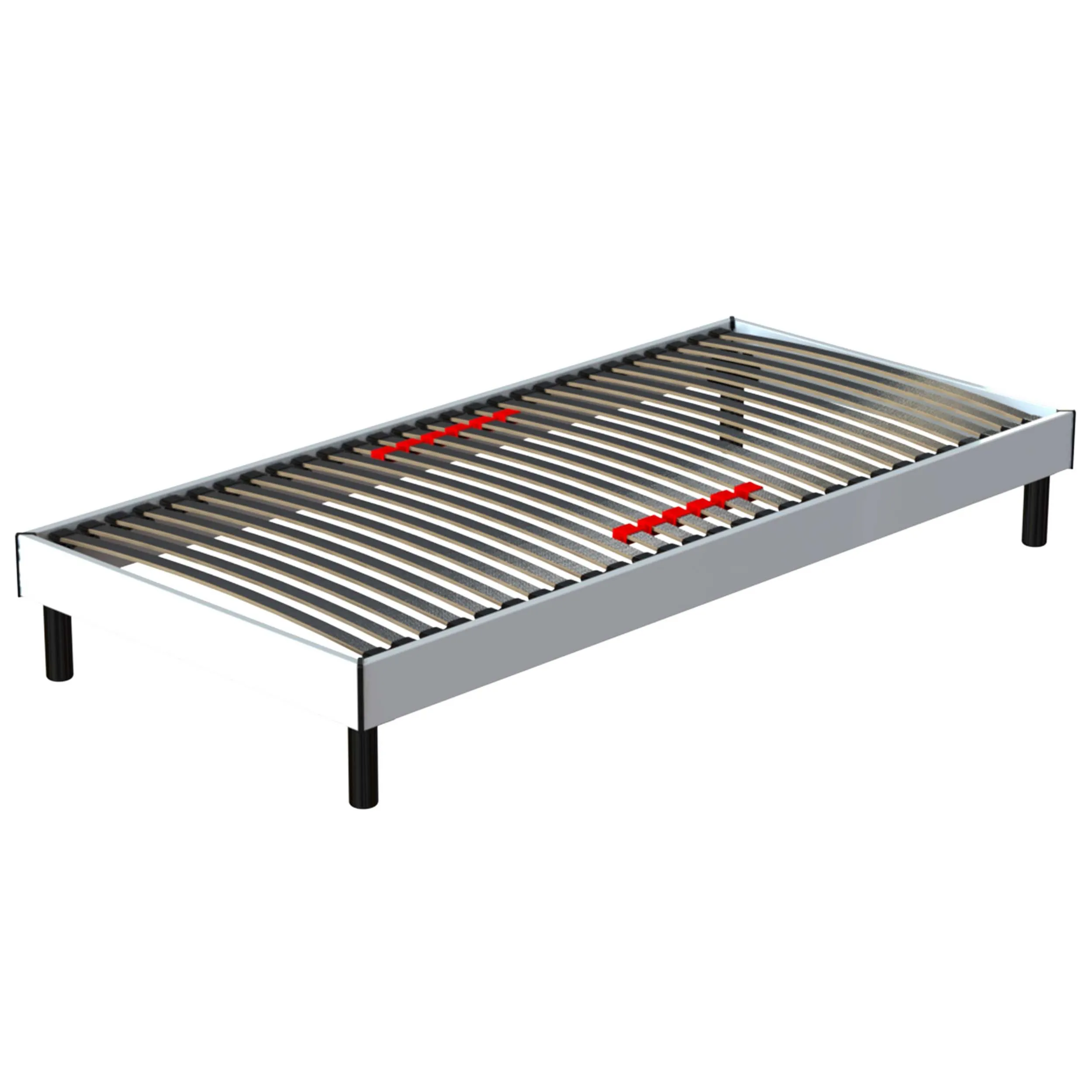 Cadre de lit Senne 28 lattes 90x200 - blanc