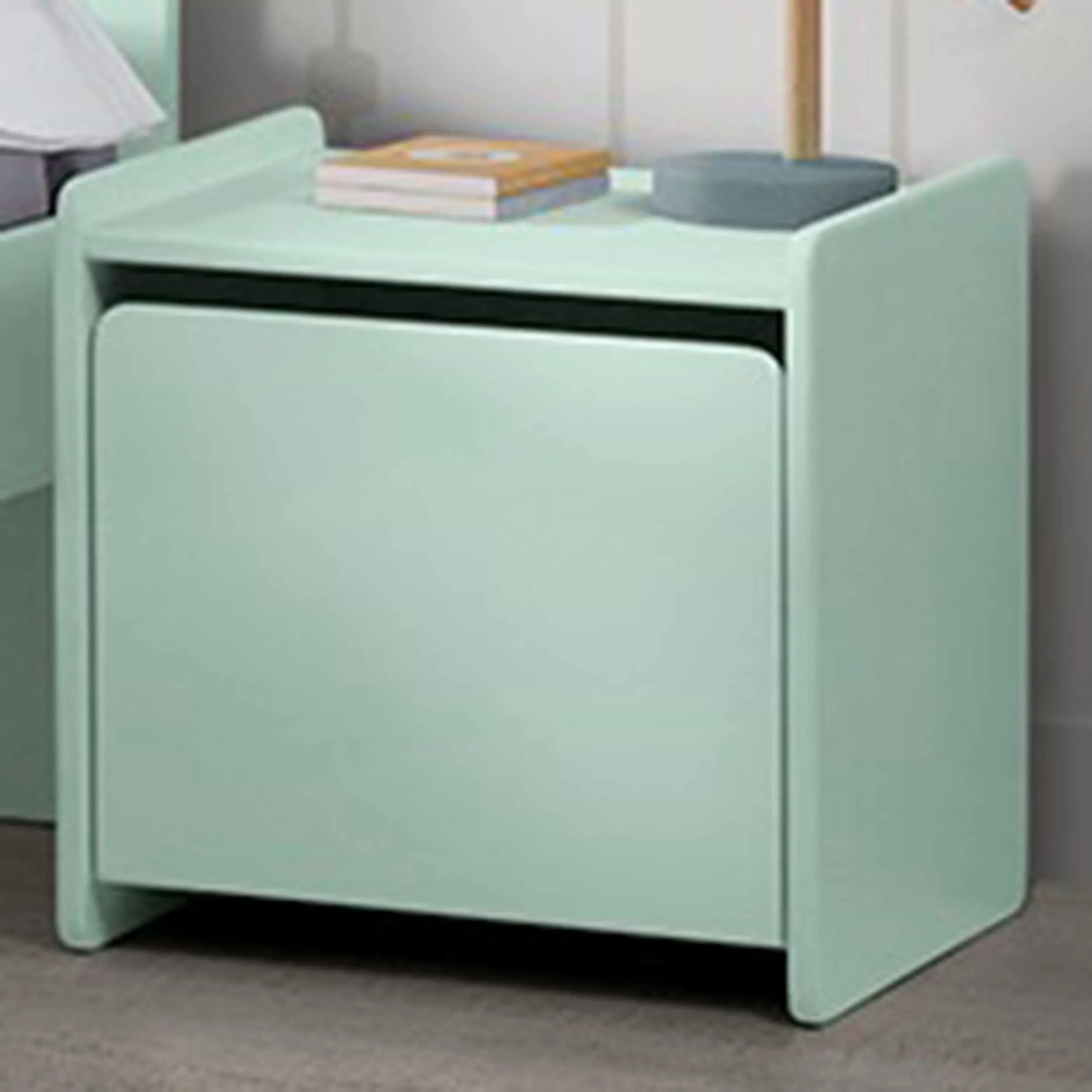 Table de chevet Kiddy avec espace de rangement - menthe