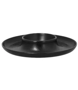 Assiette creuse rond noir porcelaine vitrifiée Ø 18,9 cm Ashore Rak