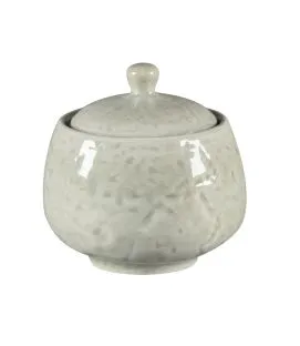 Sucrier avec couvercle rond céladon porcelaine 25 cl Ø 8,8 cm Krush Rak