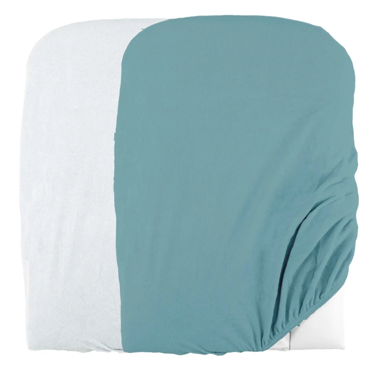 Lot de 2 housses de matelas à langer en éponge bouclette