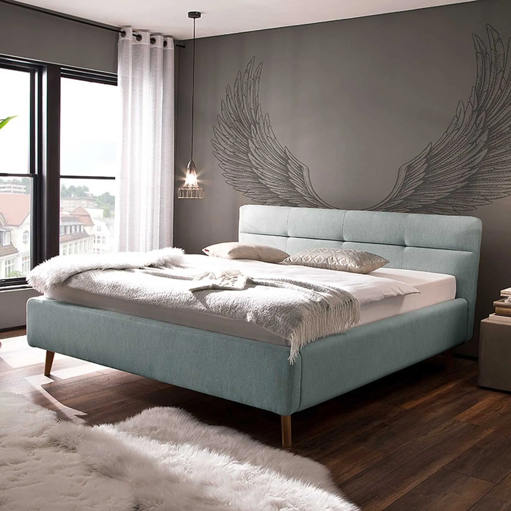 Lit coffre Lode 160x200 - bleu