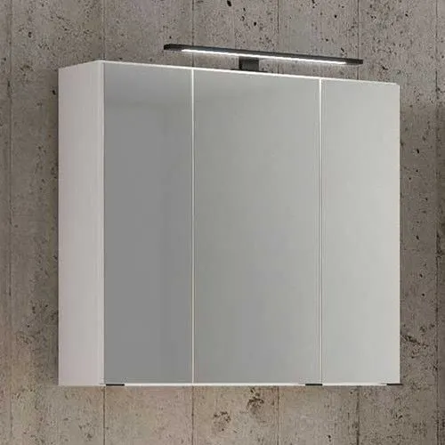Armoire de toilette Dusan 80cm à 3 portes - blanc