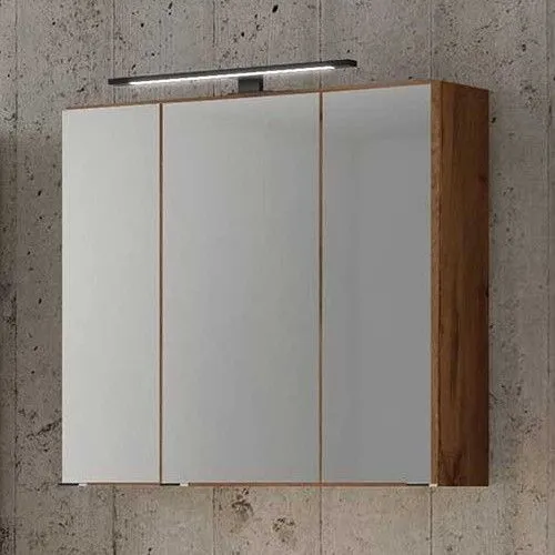 Armoire de toilette Dusan 70cm à 3 portes - chêne wotan