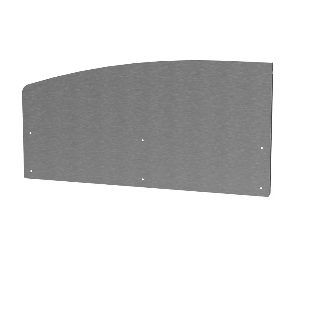 Le Marquier Left Curved Backsplash Stainless Steel
