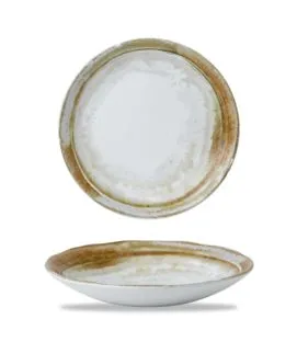 Assiette creuse organique beige porcelaine vitrifiée Ø 25 cm Finca Sanstone Dudson