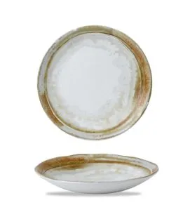 Assiette creuse organique beige porcelaine vitrifiée Ø 28 cm Finca Sanstone Dudson