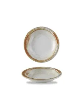 Assiette coupe creuse rond beige porcelaine vitrifiée Ø 21 cm Finca Sanstone Dudson