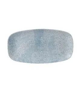 Assiette plate rectangulaire Aquamarine porcelaine vitrifiée 35,5x18,9 cm Vintage Prints Churchill