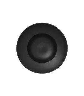 Assiette extra creuse rond noir porcelaine vitrifiée Neo Fusion Rak
