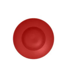 Assiette extra creuse rond rouge porcelaine vitrifiée Ø 22,7 cm Neo Fusion Rak