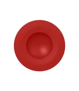 Assiette extra creuse rond rouge porcelaine vitrifiée Ø 28,5 cm Neo Fusion Rak