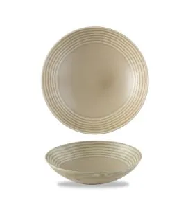 Assiette coupe creuse rond beige porcelaine vitrifiée Ø 18 cm Harvest Norse Dudson