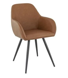 Fauteuil d'intérieur marron 87x57x59 cm Olaf