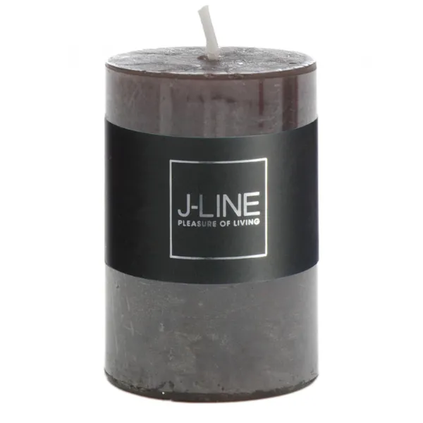 Bougie cylindre marron/noir s18h