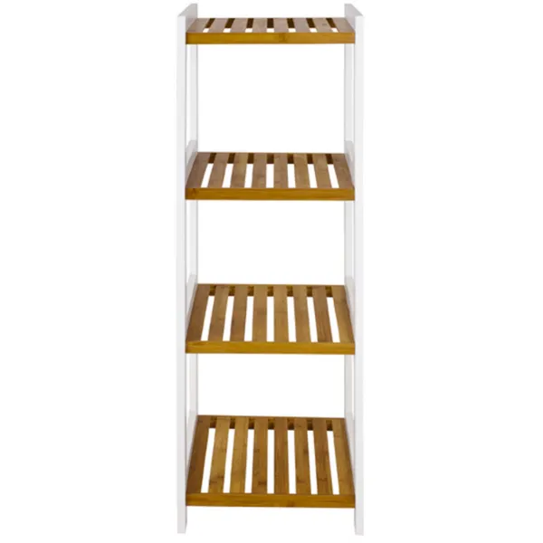 Étagère Joah - blanc/bambou