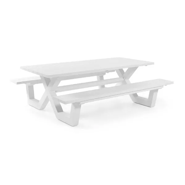 Table de pique-nique Biabou 220x110 - blanc