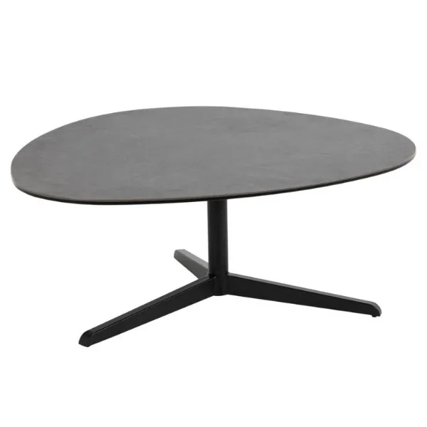 Table basse Bartos 100x95 céramique - noir
