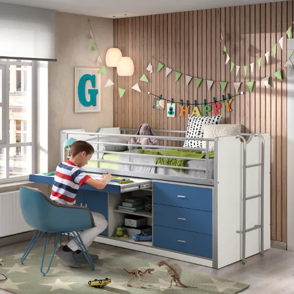 Lit combiné Bonny 95 - bleu