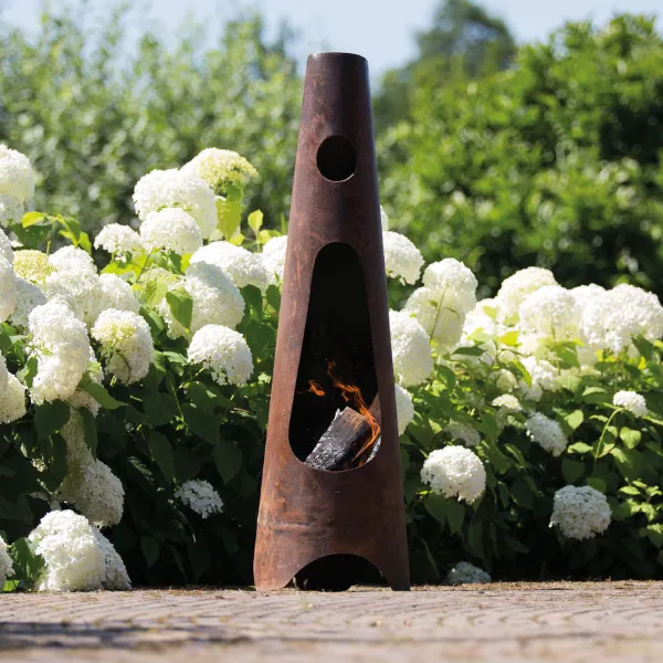 Foyer de jardin Wodan 30x110cm acier - rouille