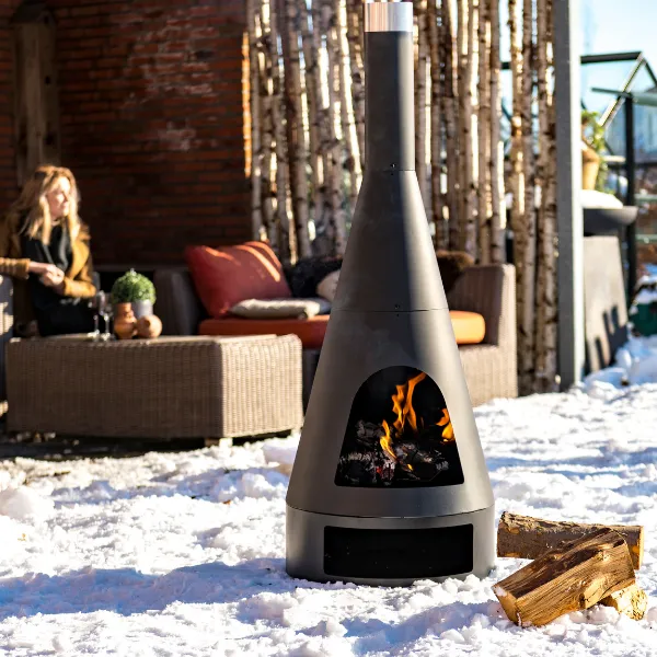 Foyer de jardin Kingsley 44x120cm acier - noir