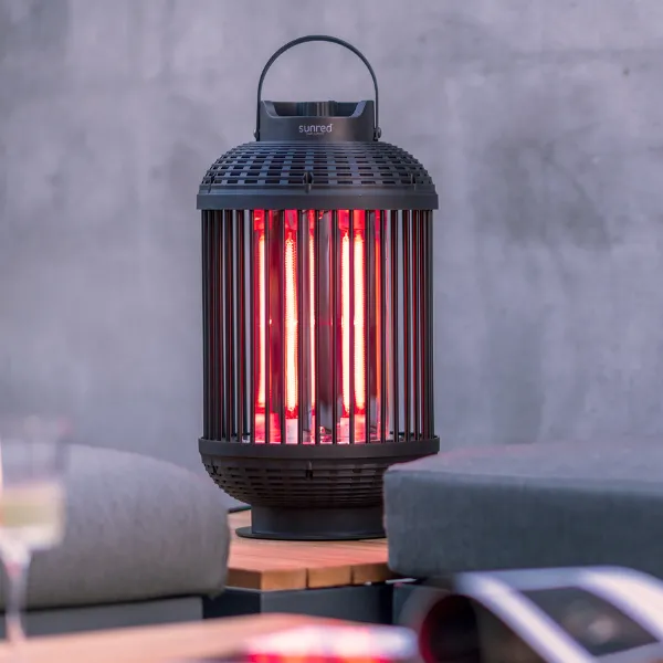 Chauffe-terrasse Rantan 29cm - noir