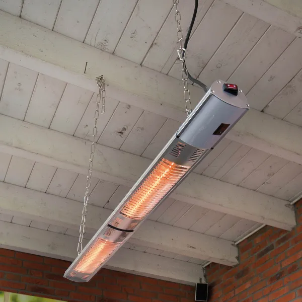 Chauffe-terrasse Umbra 3000 Watt modèle suspendue - argent