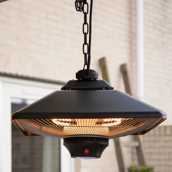 Chauffe-terrasse avec éclairage Pica 43cm - noir