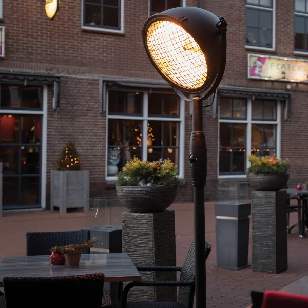 Chauffe-terrasse Mindy 45x210cm modèle debout - noir