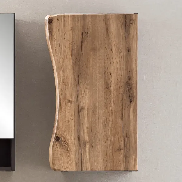 Armoire murale Karan 37cm 1 porte - chêne/anthracite