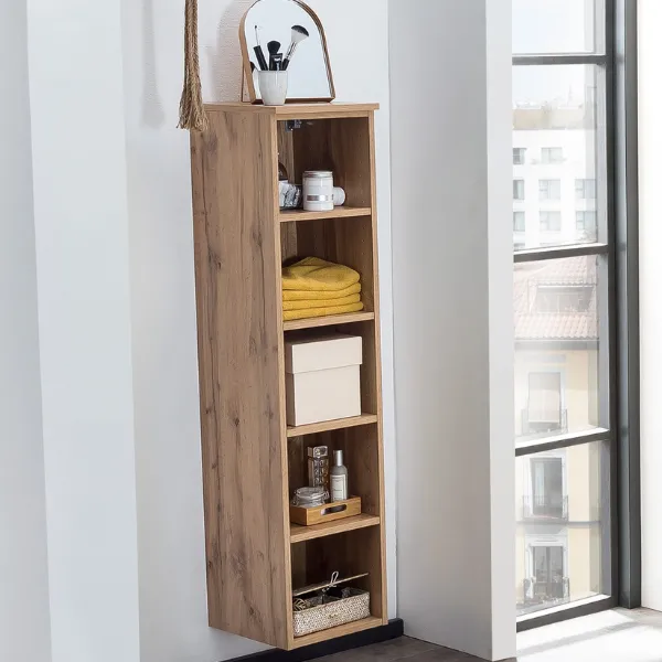 Armoire ouverte Karan 30x35x130cm - chêne