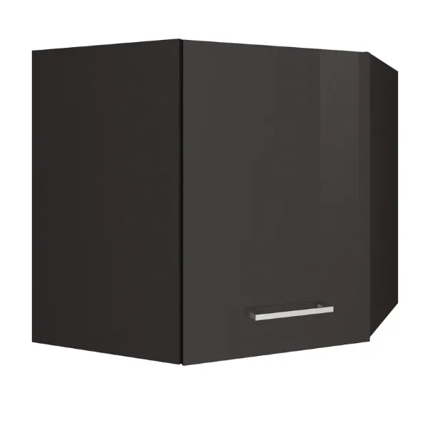 Armoire d'angle Ragnar 60cm - anthracite brillant
