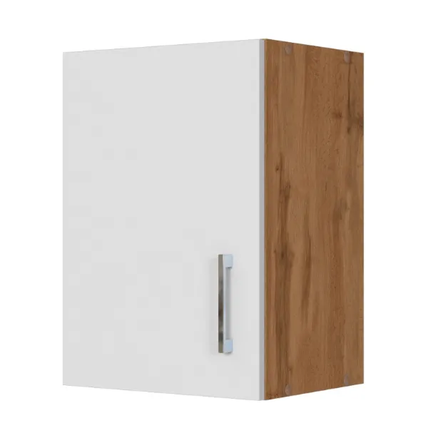 Armoire murale Sorrella 40cm 1 porte - blanc/chêne