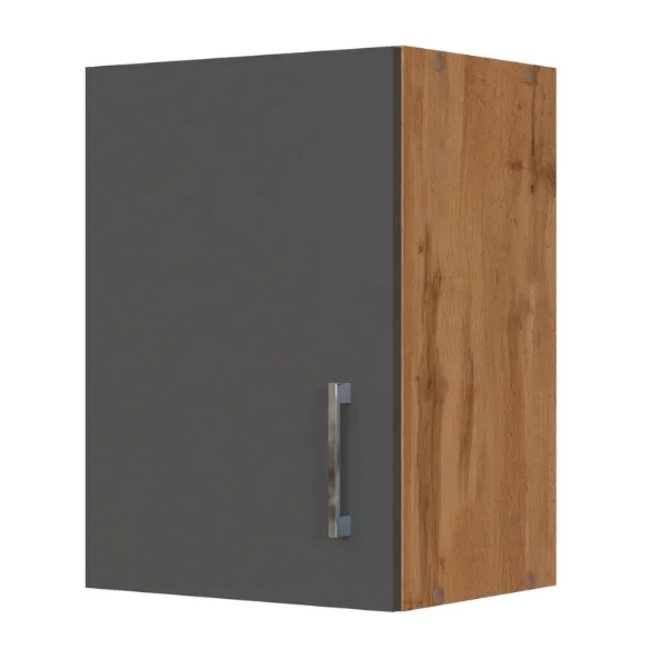 Armoire murale Sorrella 40cm 1 porte - anthracite/chêne