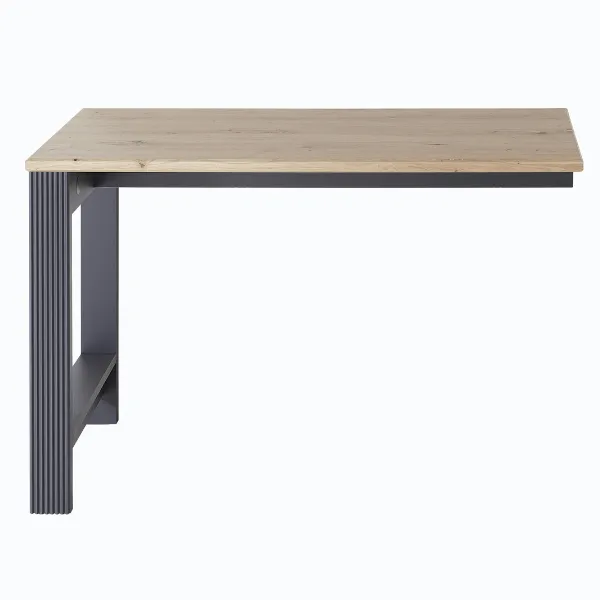 Elément d'angle pour bureau Samine - graphite/chêne