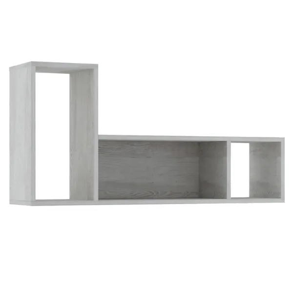 Support mural Bo0 98x24 cm avec 3 compartiments - pin