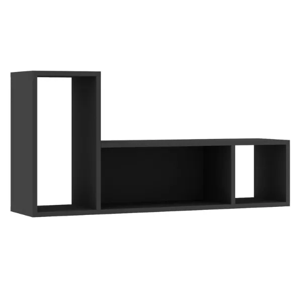 Support mural Bo0 98x24 cm avec 3 compartiments - anthracite