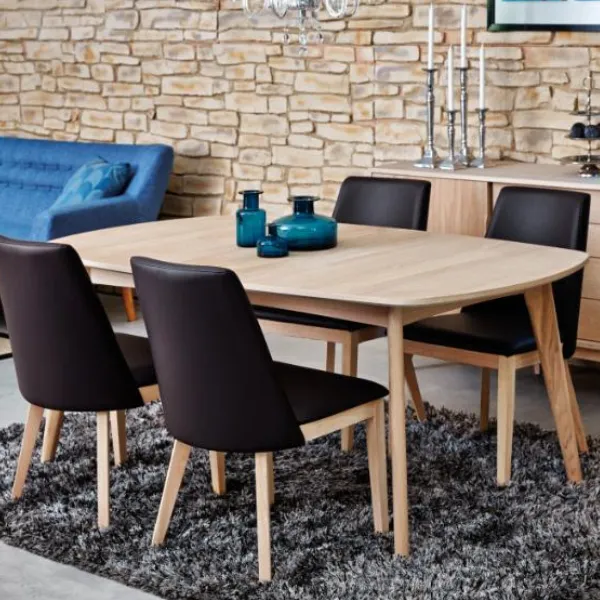 Table de salle à manger Marte 180x102 cm - chêne blanc