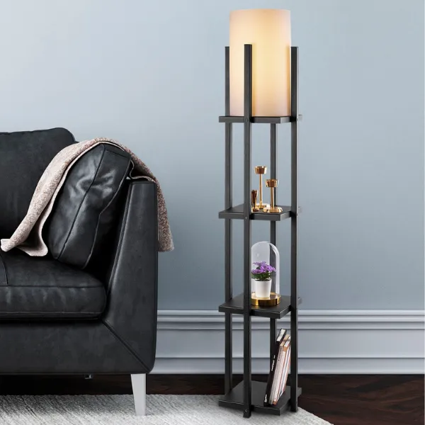 7111 Lampadaire | CORPS EN MÉTAL | Noir