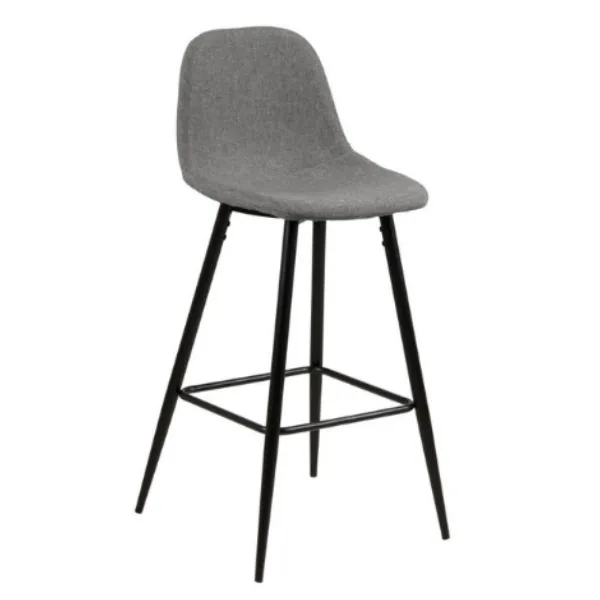 Tabouret de bar Wilhelm - gris clair/noir