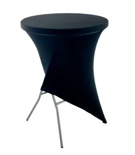 Pack 1 table COCKTAIL et 1 nappe OSAKA noir Pack